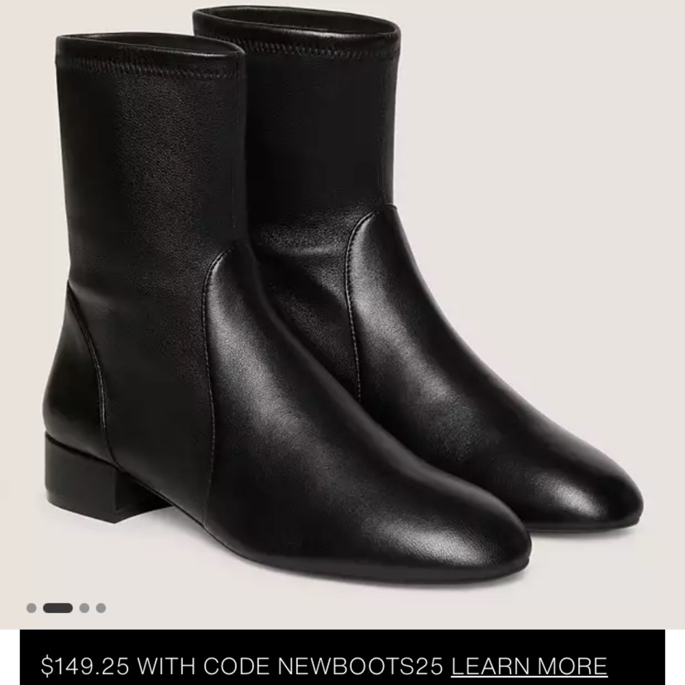Stuart Weitzman ODETTA CITY 25 STRETCH BOOTIE -modern sock bootie- brand new!